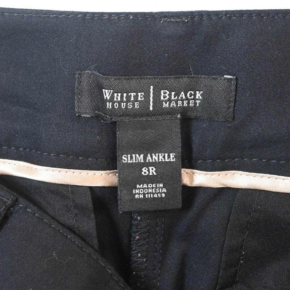 White House Black Market 8‎ Black Slim Ankle Dress Womens Pants - Picture 6 of 9